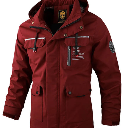 Jiangxi Men Waterproof Windbreaker Hooded Jacket Fleece by zapcart