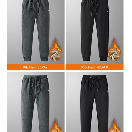 Anbican Winter Mens Thick Fleece Joggers Plus Size Pockets by zapcart