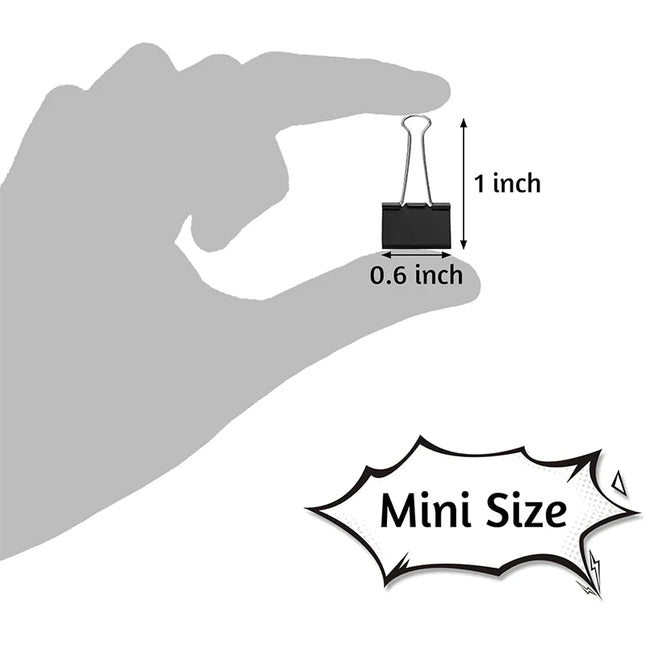 Choice Mini Binder Clips 60Pcs 15mm Rustproof Home Clips by zapcart
