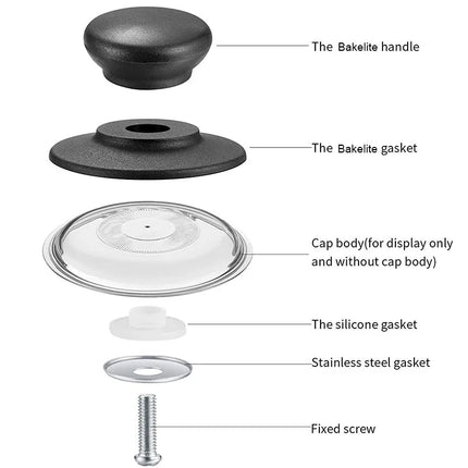 Glass Lid Knob Cap Universal Replacement Handle For Cookware by zapcart