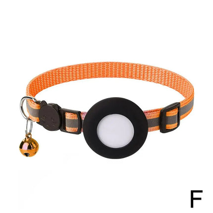 Anti Lost Cat Collar For AirTag GPS Tracker Reflective Bell by zapcart