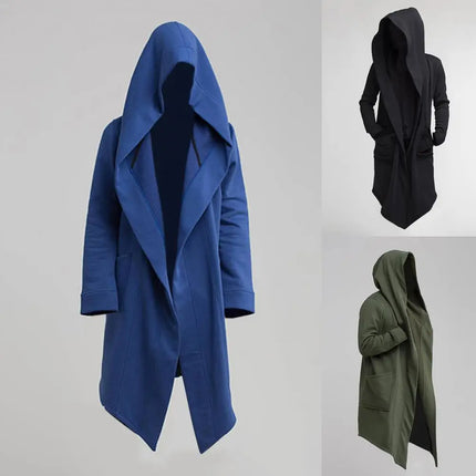Closure Men Oversize Long Coat Autumn Trench Filming by zapcart