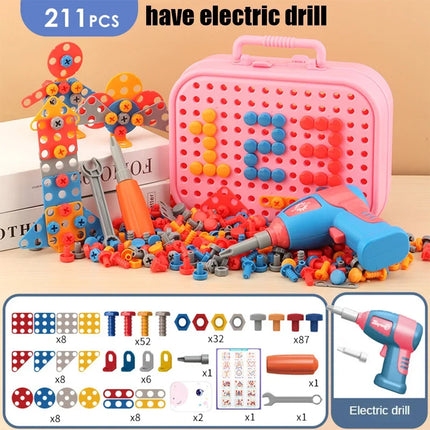 Kids Electric Drill Tool Set 3D Puzzle Educational Toy by zapcart