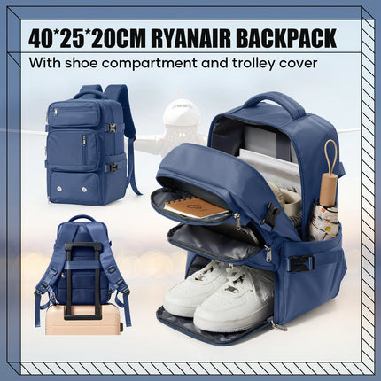 FLCCCN Anti Theft Travel Backpack Ryanair Cabin Bag Unisex by zapcart