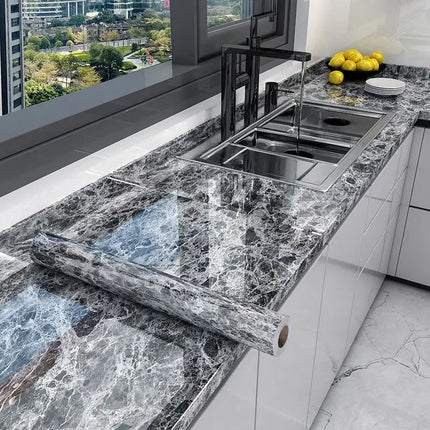 Marble Self Adhesive Wallpaper Waterproof Kitchen Decor by zapcart