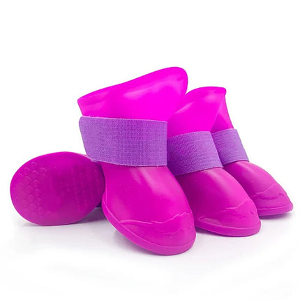 Pet Waterproof Rain Boots Anti Slip For Dogs And Cats by zapcart