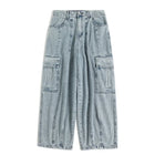 CN Baggy Jeans Men Oversize Cargo Denim Streetwear Hip Hop by zapcart