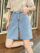 Streamgirl High Waisted Denim Shorts For Women Vintage Look by zapcart