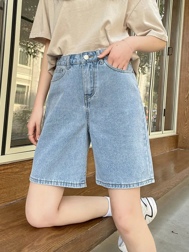 Streamgirl High Waisted Denim Shorts For Women Vintage Look by zapcart