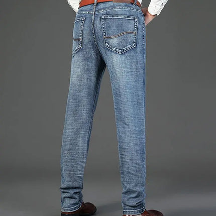 WTHINLEECN Men Slim Stretch Denim Jeans Luxury Casual by zapcart
