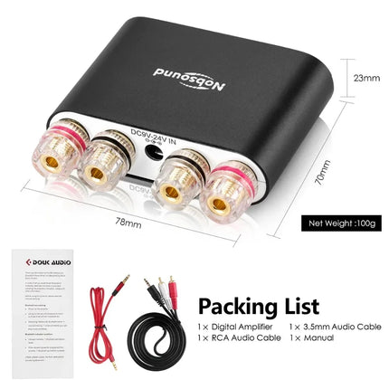 Nobsound NS10G Pro Mini HiFi DSP Bluetooth 100W Amplifier by zapcart