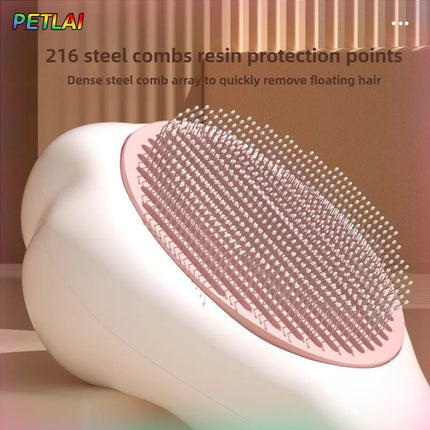 Cat Hair Remover Comb Flea Comb grooming with Release Button pet hair removal comb Cute design Paw massage Grooming Supplies by zapcart