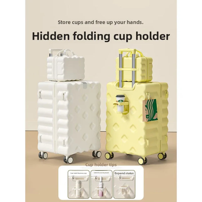 2025 New 20 inch Large Capacity Trolley Travel Password Mother and Child Leather Box by zapcart