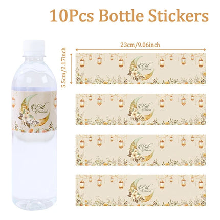 Staraise Eid Mubarak Bottle Labels Adhesive Stickers Decor by zapcart