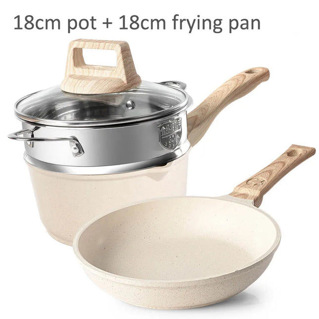 Maifan Stone Non Stick Pan Set For Cooks With Handles by zapcart