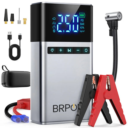 BRPOM Portable Car Jump Starter With Air Compressor 150 PSI by zapcart