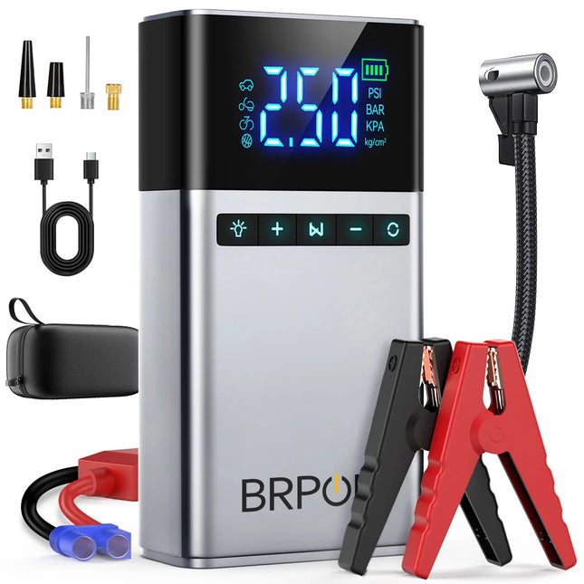 BRPOM Portable Car Jump Starter With Air Compressor 150 PSI by zapcart