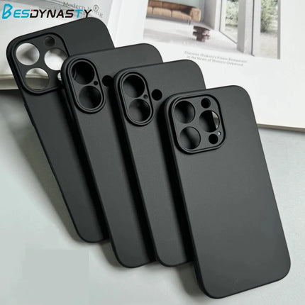 Besdynasty Matte Silicone Case For iPhone 11 To 16 Pro by zapcart