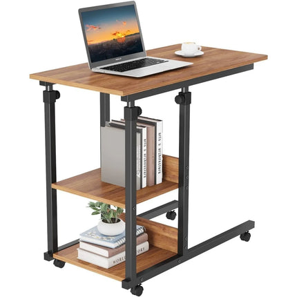 C Shaped Side Table With Wheels Height Adjustable Laptop by zapcart