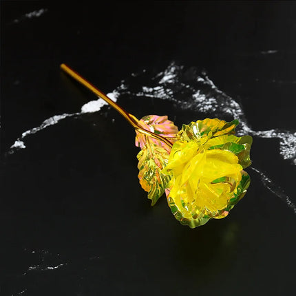 24K Gold Foil Galaxy Rose Gift for Valentine's Day Wedding by zapcart