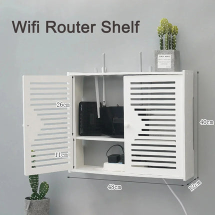 Dreamburgh Wall Mounted Router Shelf Living Room Storage by zapcart
