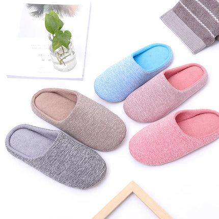 Unisex Japanese Style House Slippers Soft Cotton Comfort by zapcart