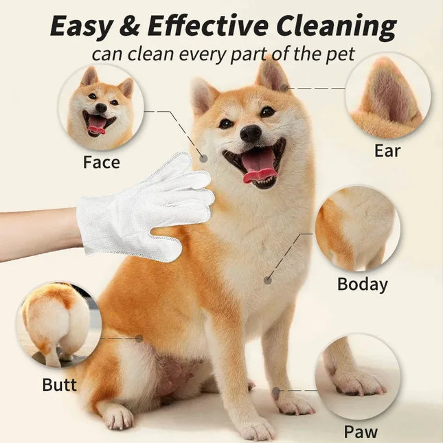 Choice Waterless Pet Bathing Gloves Cats Dogs Deodorizing by zapcart