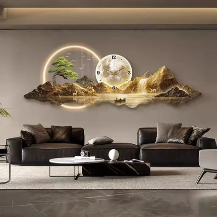 Design Luxury LED Wall Clock For Modern Living Room Decor by zapcart