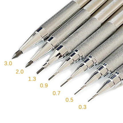 Mechanical Pencil Set 0.3 to 2.0mm Full Metal for Artists by zapcart