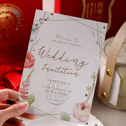 Personalized Embosser Stamp Customized DIY Wedding Envelope Party Invitation Card Private Logo Embossing Seal Customization by zapcart