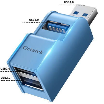 Getatek USB 3.0 Hub 3 Port Mini Splitter for PC Laptop by zapcart