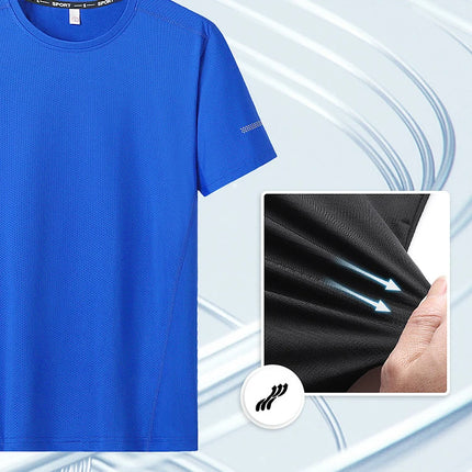 PATELISCN 9XL Quick Dry Plus Size Mens Round Neck T Shirt by zapcart