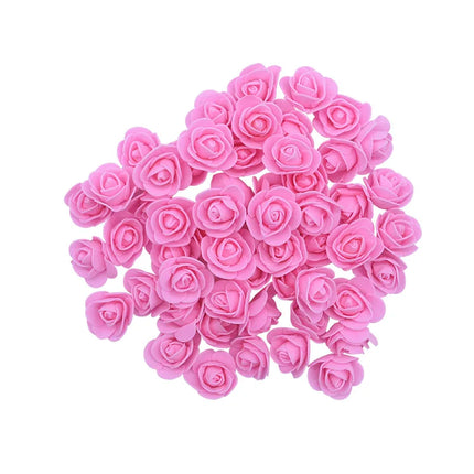 200/100/50 Artificial Rose Heads Foam 3.5cm Artificial Flowers for Rose Bear Valentine Gift Wedding Party Flower Decorations by zapcart