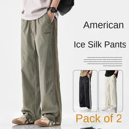 Jiangxi Choice Ice Silk Quick Dry Mens Pants Straight by zapcart