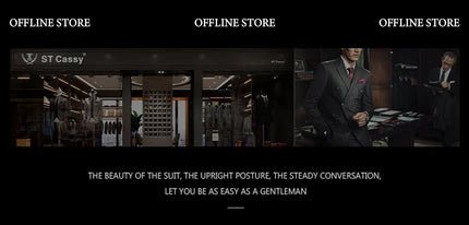ST Cassy Elegant Slim Fit Men Suit Double Breasted 2 Piece by zapcart