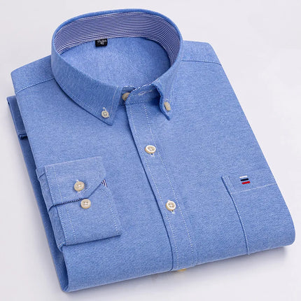 Bamboople Men 100 Percent Cotton Oxford Formal Shirt 7XL by zapcart