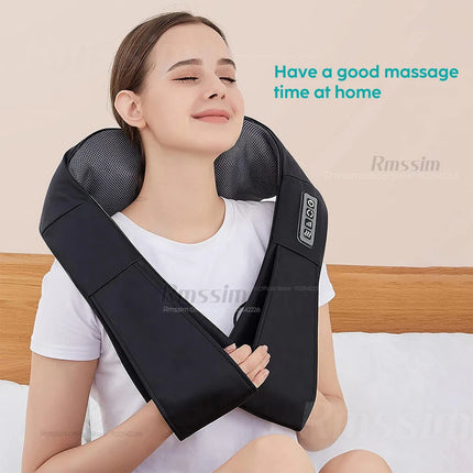 Rmssim Shiatsu Neck Massager Heated U Shape Kneading Home by zapcart