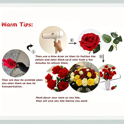 ZhejiangChoice Realistic Artificial Rose Bouquet for Weddings by zapcart