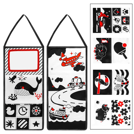 Black and White Newborn Mirror Toys BabyTummy Time for Babies MontessoriDevelopment Crawl High Contrast ActivitySensory Toy by zapcart