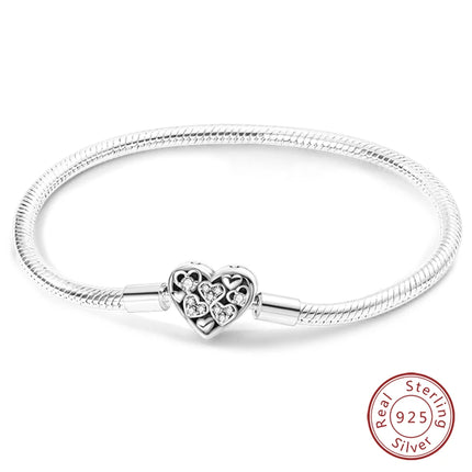 IQMAC Original Sterling Silver 925 Charm Bracelet For Women by zapcart