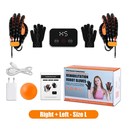 Upgraded Left Right Hand Massage Rehabilitation Robot Gloves Device for Stroke Hemiplegia Hand Function Recovery Finger Trainer by zapcart