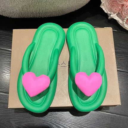 Rainbow Color Flip Flops Women Soft Sole Comfort Slippers by zapcart