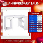 HOMCOM L Shaped Corner Desk Keyboard Tray Home Office by zapcart