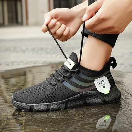 Big Running Men Breathable Lightweight Running Shoes by zapcart