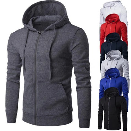 Fujian Choice Men Zip Hoodie Sweatshirt Autumn Slim Fit by zapcart