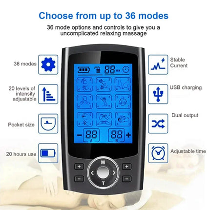 Luccgkkfvv Tens Muscle Stimulator Pain Relief 36 Modes Home by zapcart