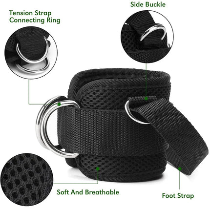 Choice Unisex Thigh Straps Padded D Ring Ankle Cuff for Gym by zapcart