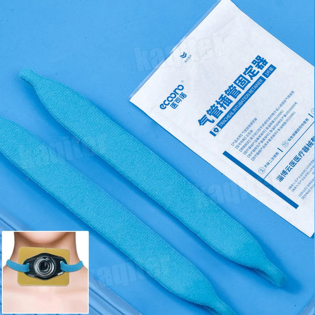 1pc 64cm Tracheostomy Tube Collar Holder Hook&Loop Closure Reusable Tracheostomy Ties for Post Neck Surgery Soft Adjustable Band by zapcart