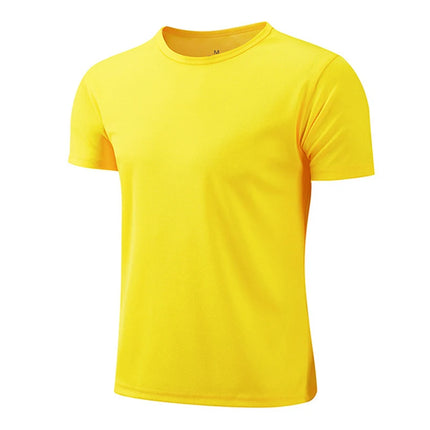 Men's Summer T Shirt White Quick Dry Breathable Gym Tee by zapcart