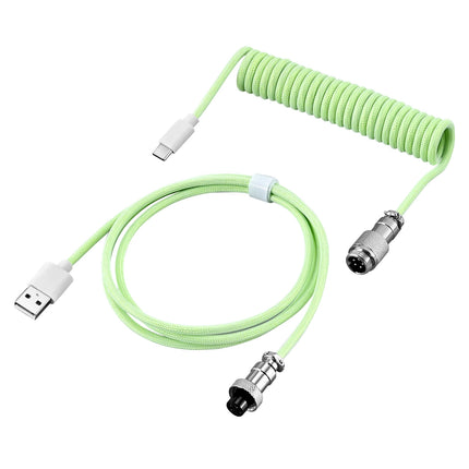 NNBILI Aviator Coiled Keyboard Cable Type C USB for Gamers by zapcart